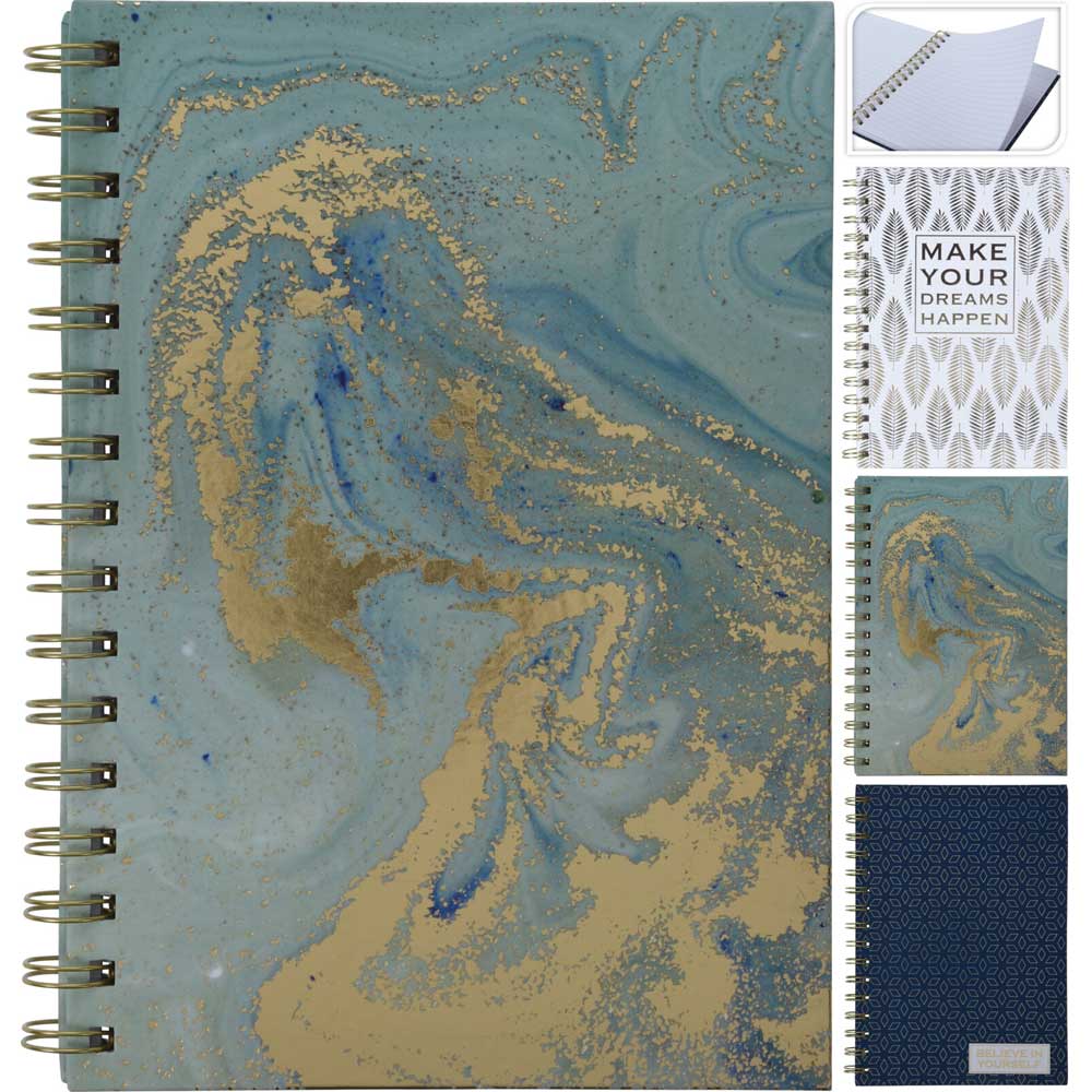 A5 Notebook with Bird Feather Motif