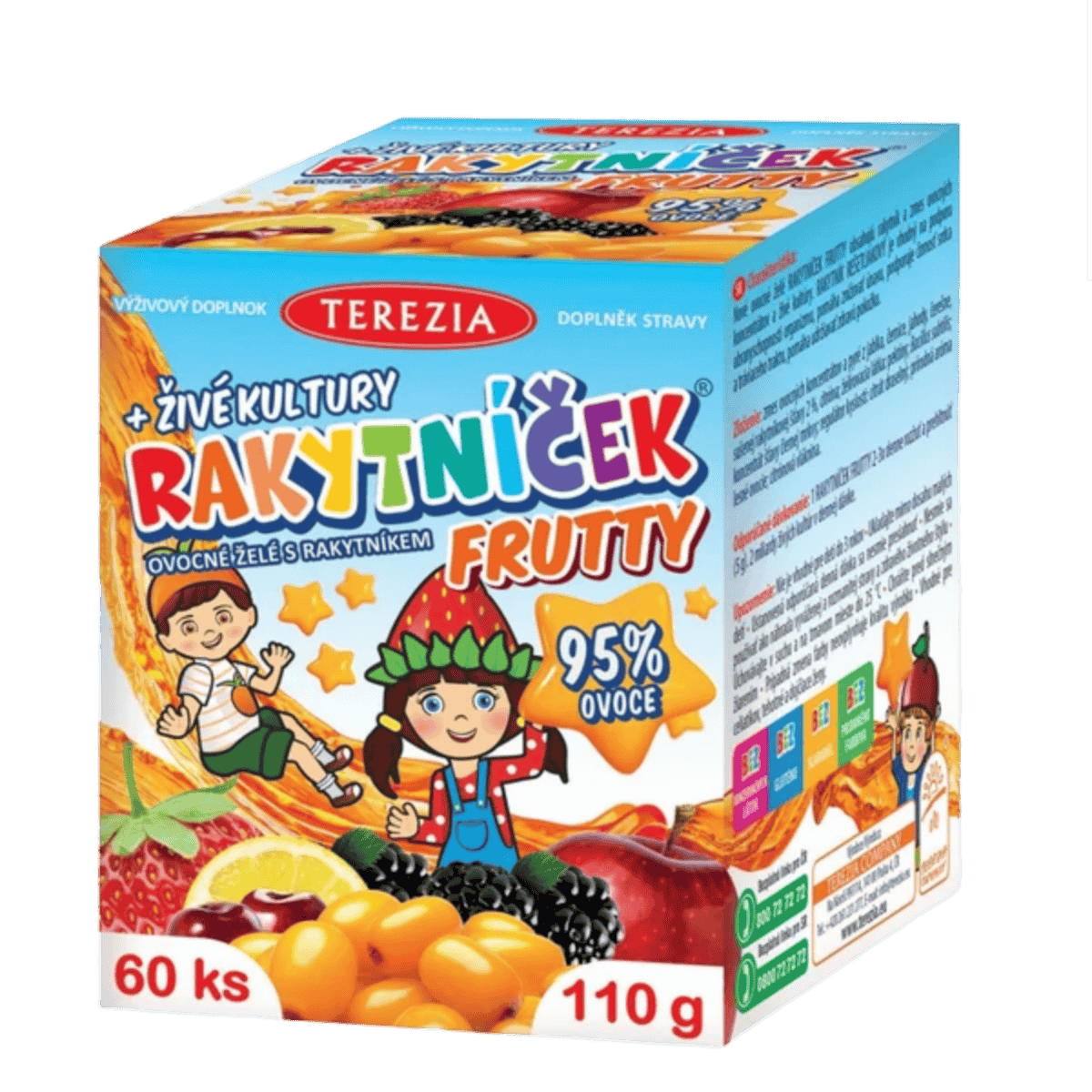 Terezia Rakytnicek FRUTTY Fruit Jellies with Probiotics / Rakytnicek FRUTTY ovocne zele s rakytnikem a probiotiky