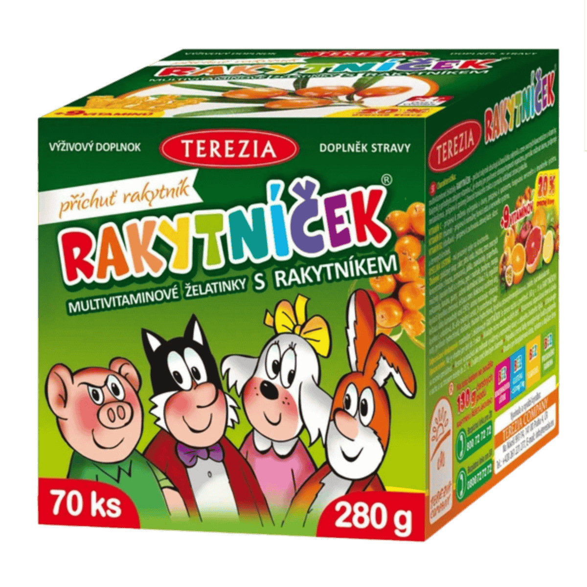 Terezia Rakytnicek Multivitamin Gummies ctyrlistek / Rakytnicek multivitaminove zele Ctyrlistek