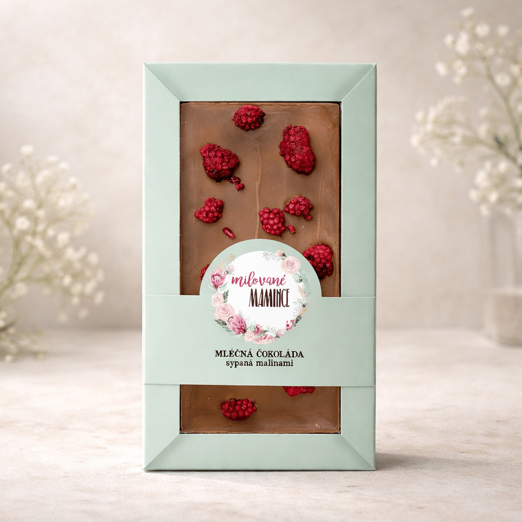 Milk Chocolate with Raspberries for a Beloved Mother