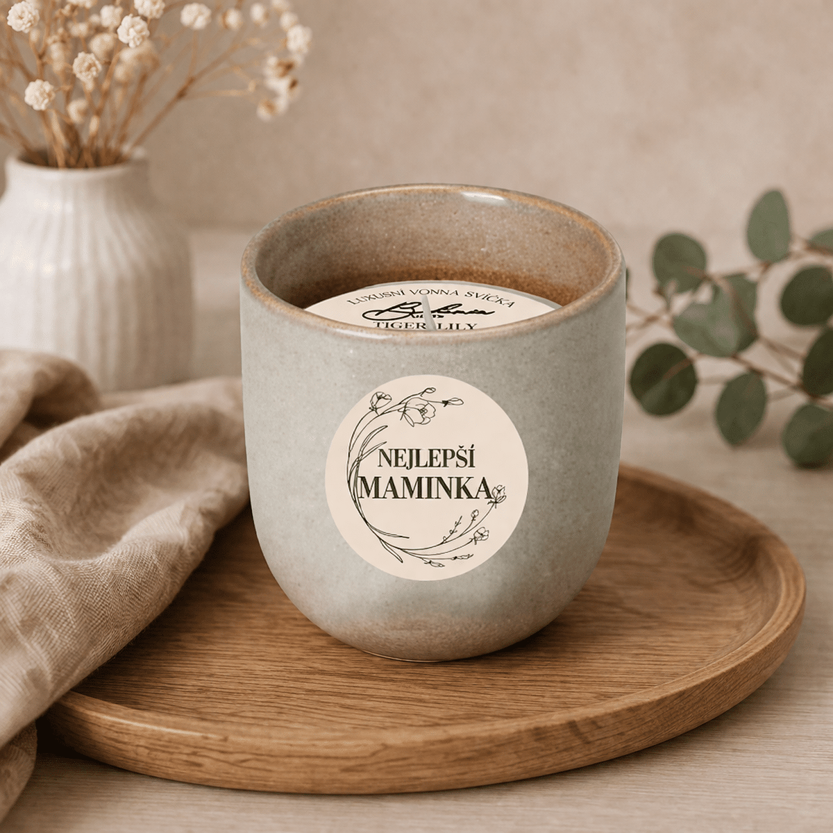 Scented Ceramic Candle for Mum, 200 g