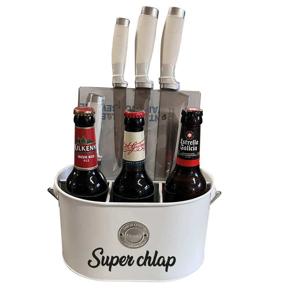 Super Guy Gift Box with Four-Piece Kitchen Knife Set