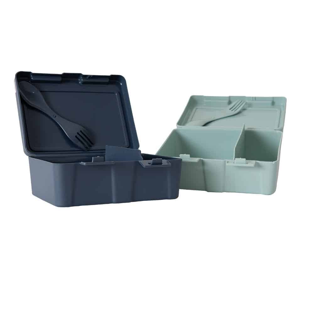 Divided Plastic Lunch Box with Spoon and Fork – Animals