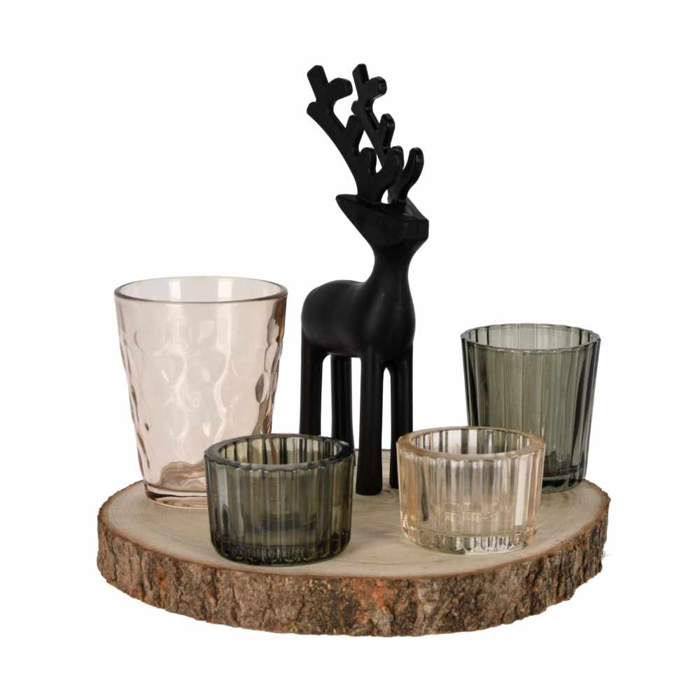 Deer Tea Light Holder Set