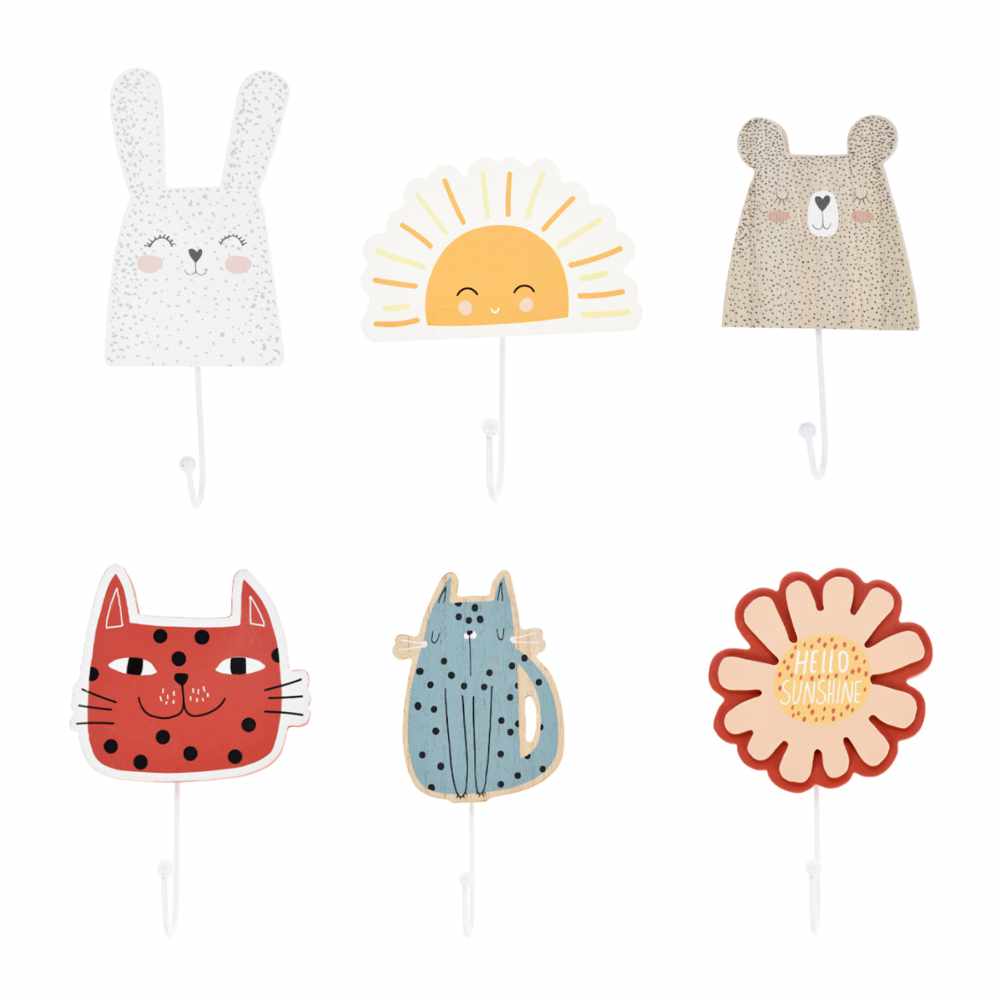 Children’s Wooden Wall Hangers, 6 Designs