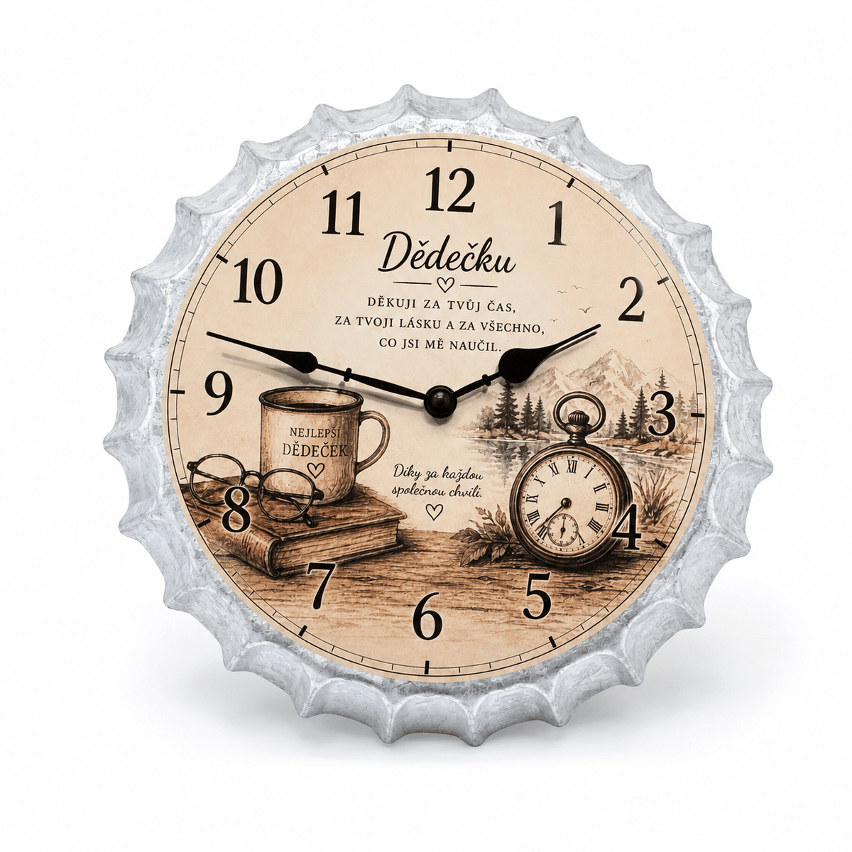 Gift Wall Clock 35 cm – Grandpa, Thank You for Your Time