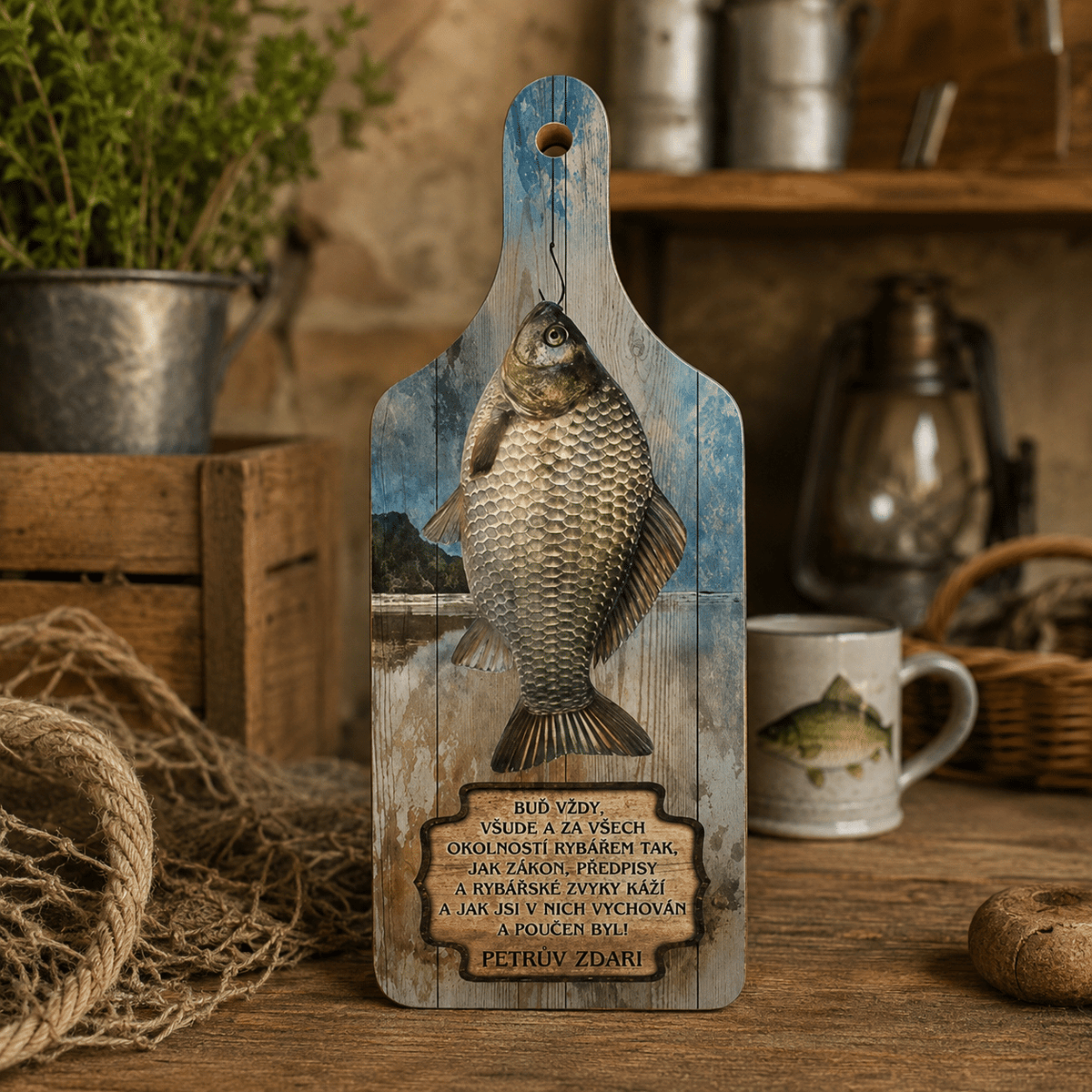 Decorative Kitchen Board for Fishermen, 28 cm