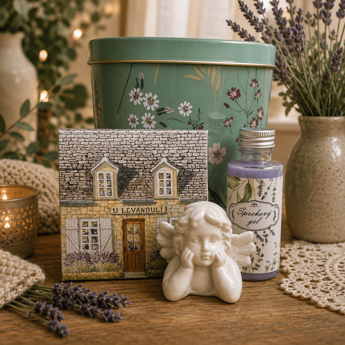 Angel Lavender-Scented Gift Tin Box