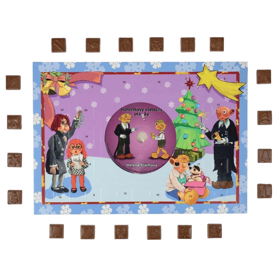 Hurvínek Chocolate Advent Calendar with CD / Hurvinek Cokoladovy Adventni Kalendar s CD