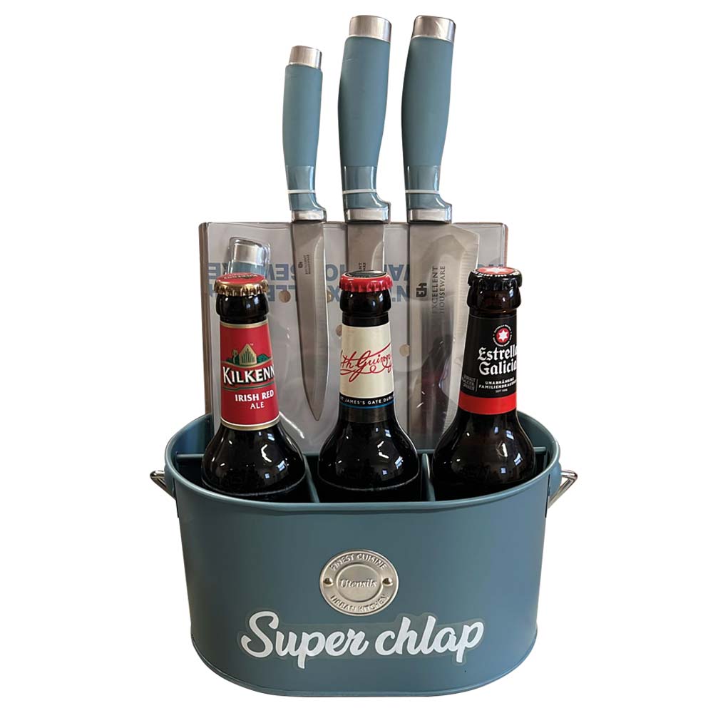 Super Guy Gift Box with Four-Piece Kitchen Knife Set
