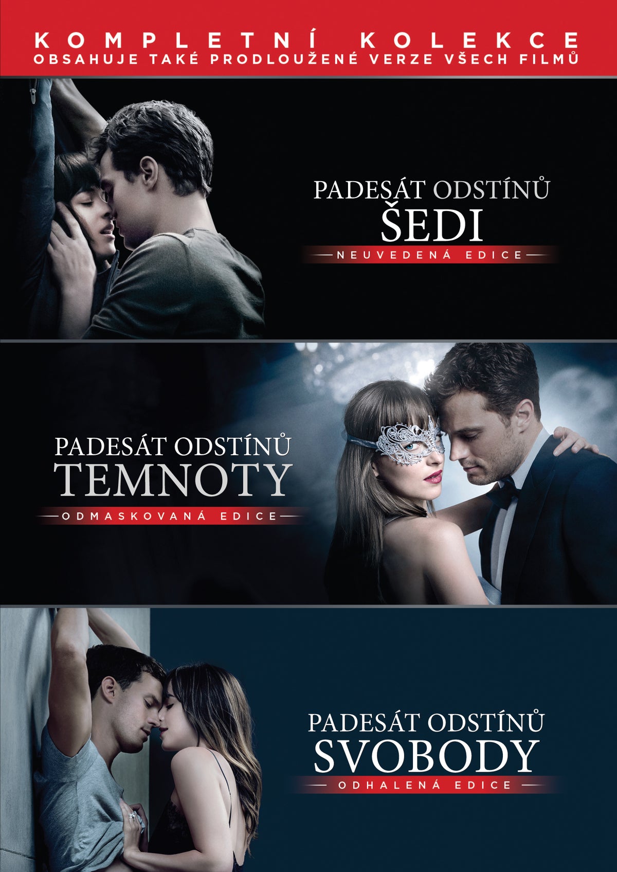 Fifty Shades Trilogy / Padesat odstinu kolekce 1.-3. 3 DVD