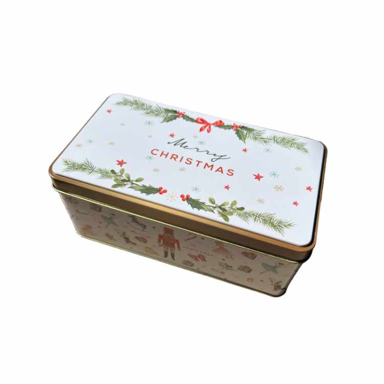 Christmas Gift Tin Box with Chocolate, Shower Gel and Angel Ornament