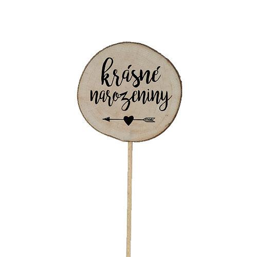 Wooden Flowerpot Pick and Decoration 30 cm – Happy Birthday