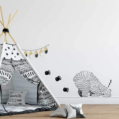 A2 Sleeping Bear Wall Sticker for Children