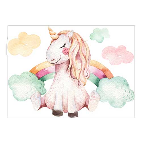 A2 Wall Sticker for Children – Unicorn and Rainbow