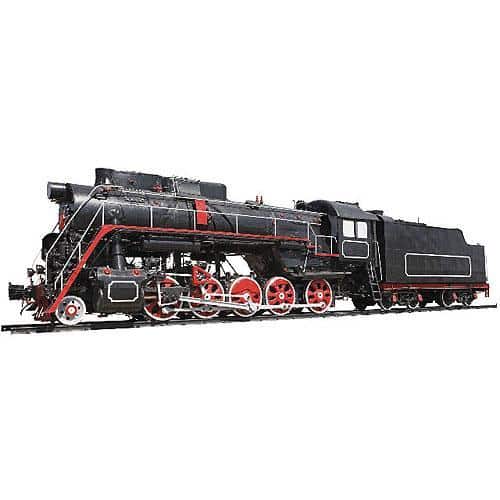 Retro Men's T-shirt with Steam Locomotive Print