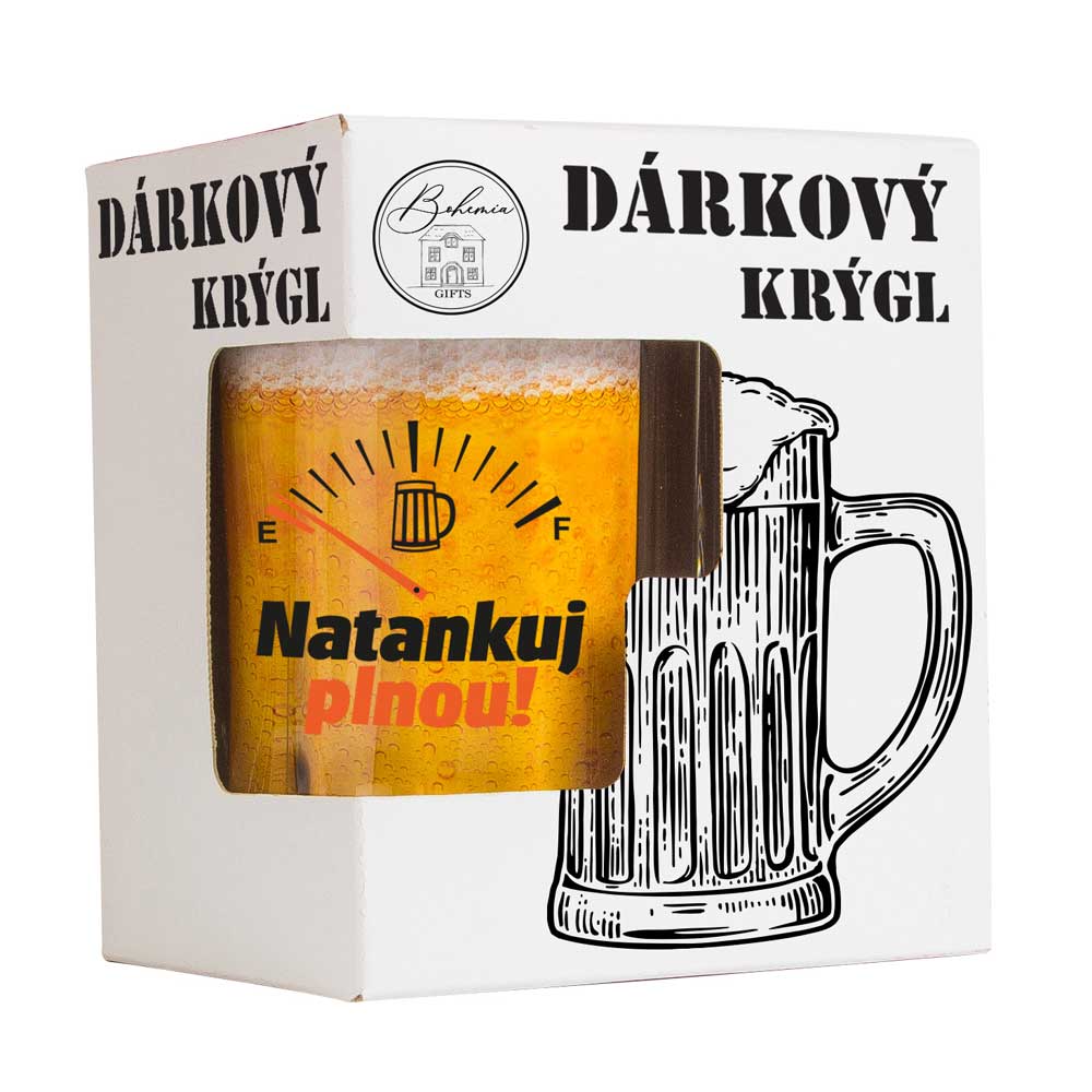 Gift Glass Half-Litre Mug in Box – Fill It Up