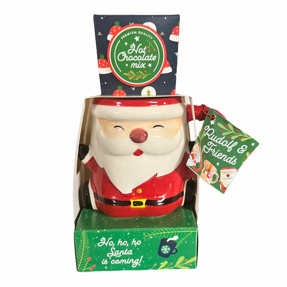 Christmas Hot Chocolate Mug Gift Set – Santa’s Friends