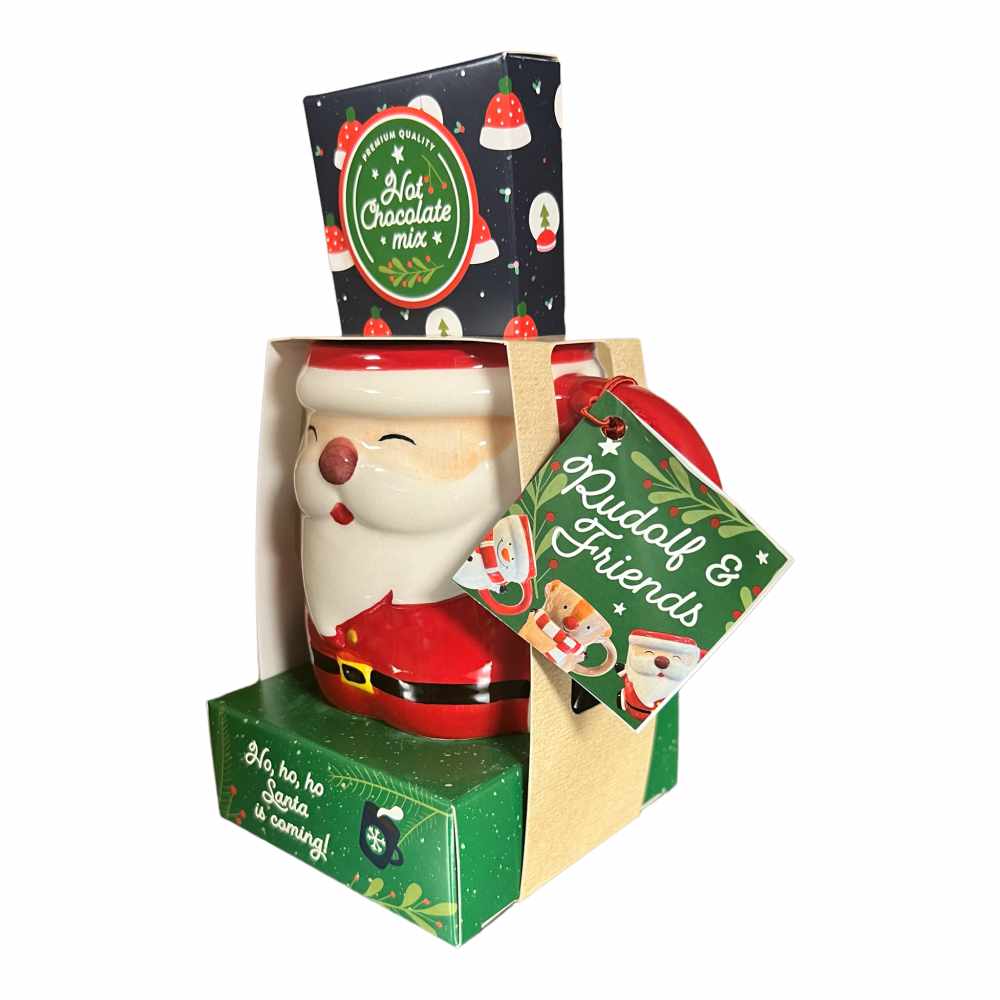 Christmas Hot Chocolate Mug Gift Set – Santa’s Friends