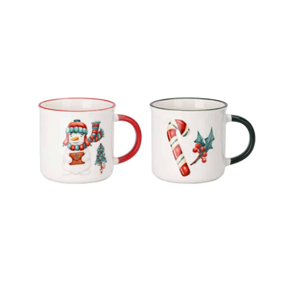 Gift Set of 2 Ceramic Mugs