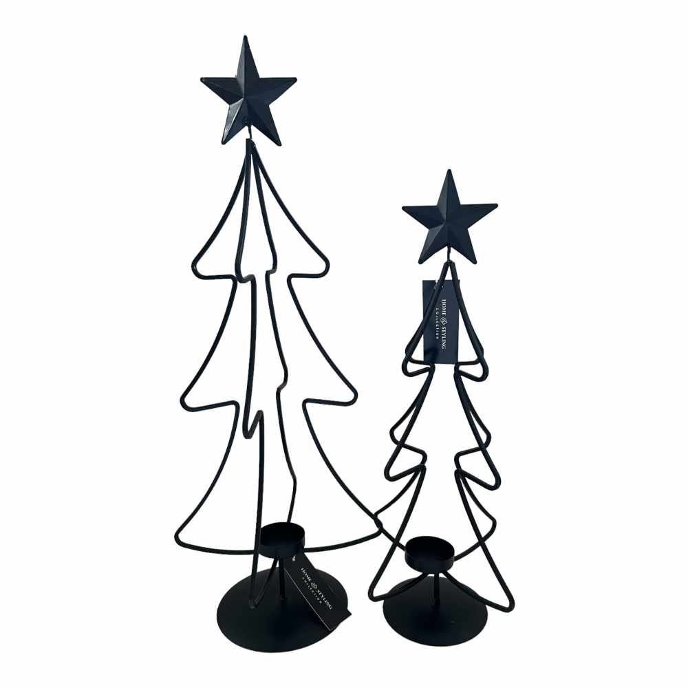 Large Metal Christmas Tree Tealight Candle Holder
