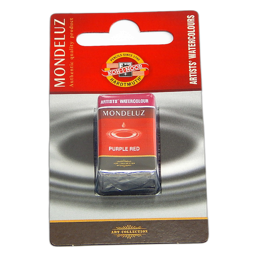 Koh-i-Noor Mondeluz 1636 Artist Watercolour Half Pan 324 Purple Red