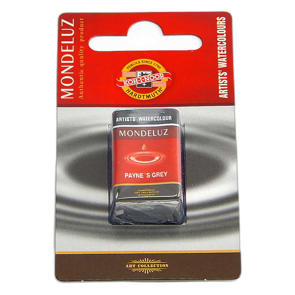 Koh-i-Noor Mondeluz 1636 Artist Watercolour Half Pan 812 Payne's Grey