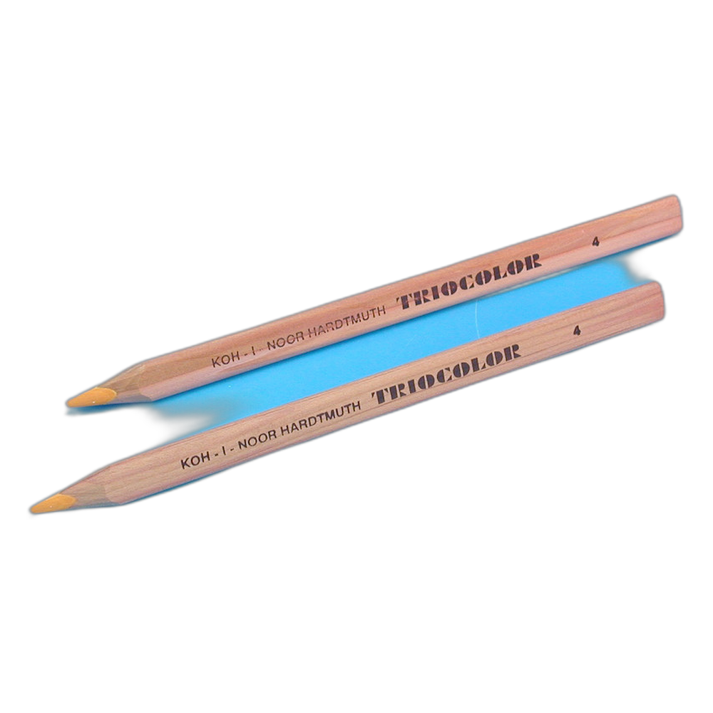 Koh-i-Noor Triocolor 3150 Jumbo Triangular Pencil Natural 04 Dark Yellow