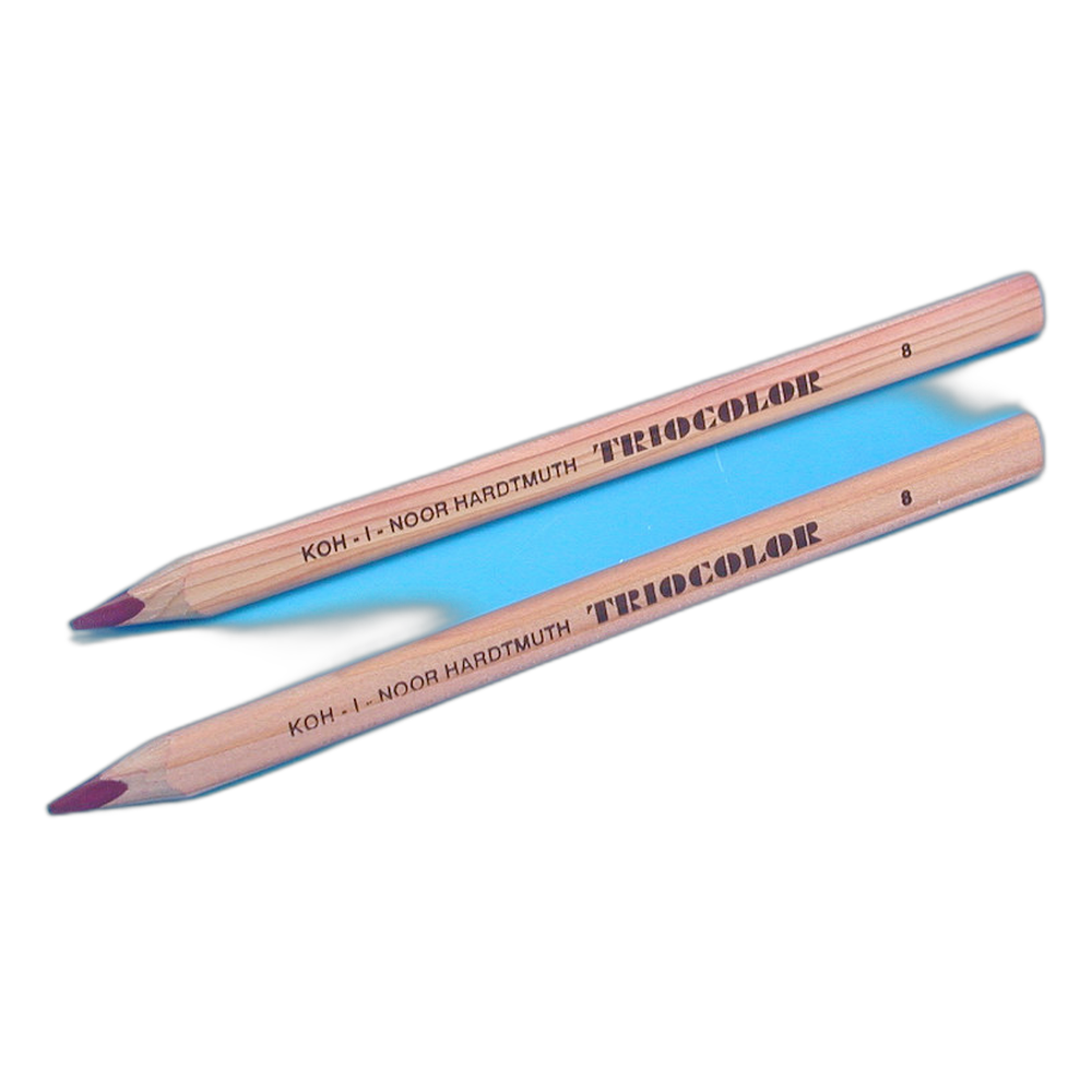 Koh-i-Noor Triocolor 3150 Jumbo Triangular Pencil Natural 08 Bordeaux Red
