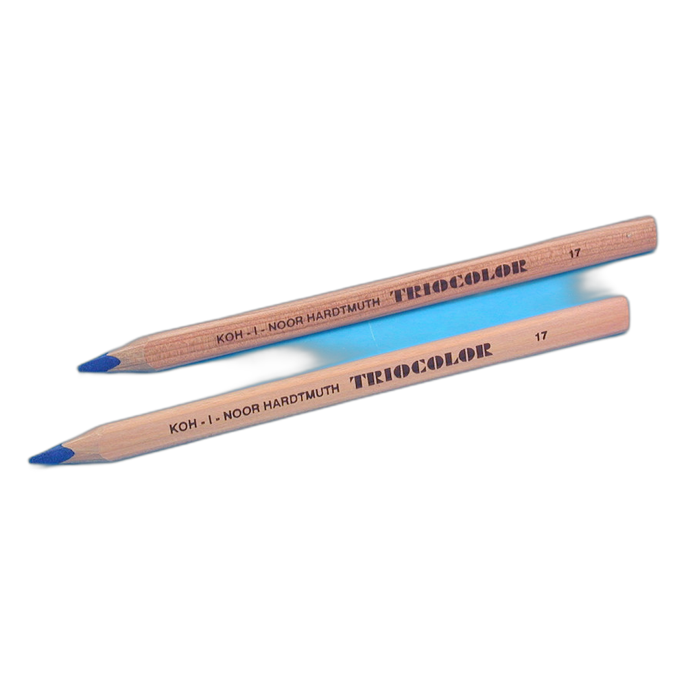 Koh-i-Noor Triocolor 3150 Jumbo Triangular Pencil Natural 17 Cobalt Blue