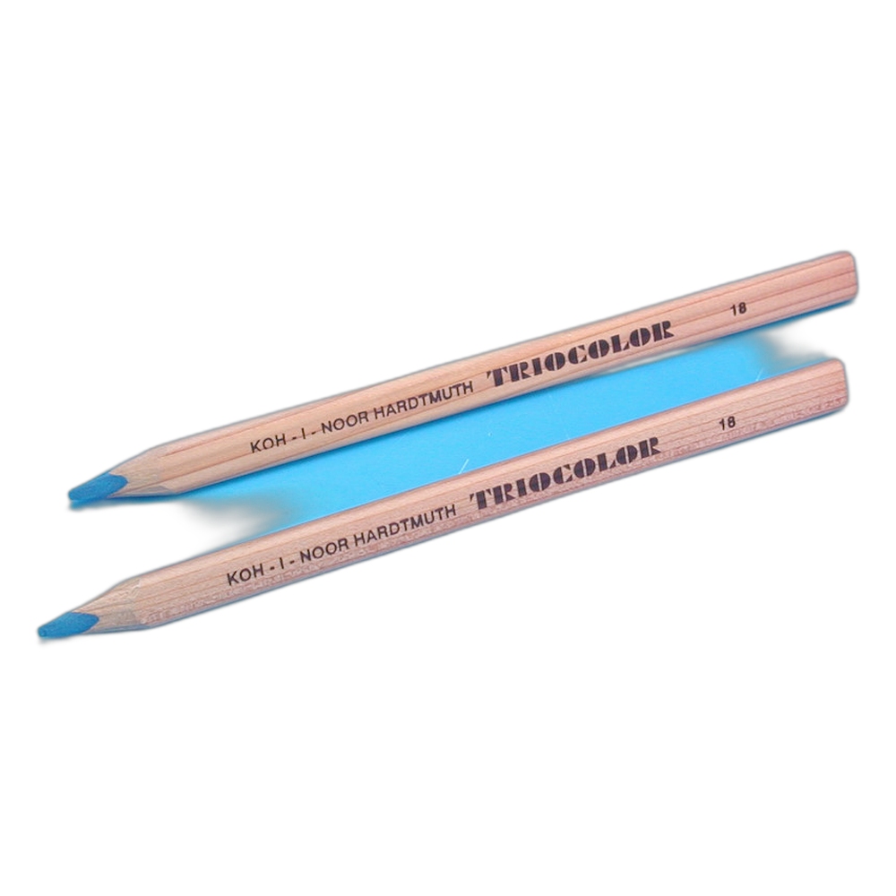 Koh-i-Noor Triocolor 3150 Jumbo Triangular Pencil Natural 18 Light Blue