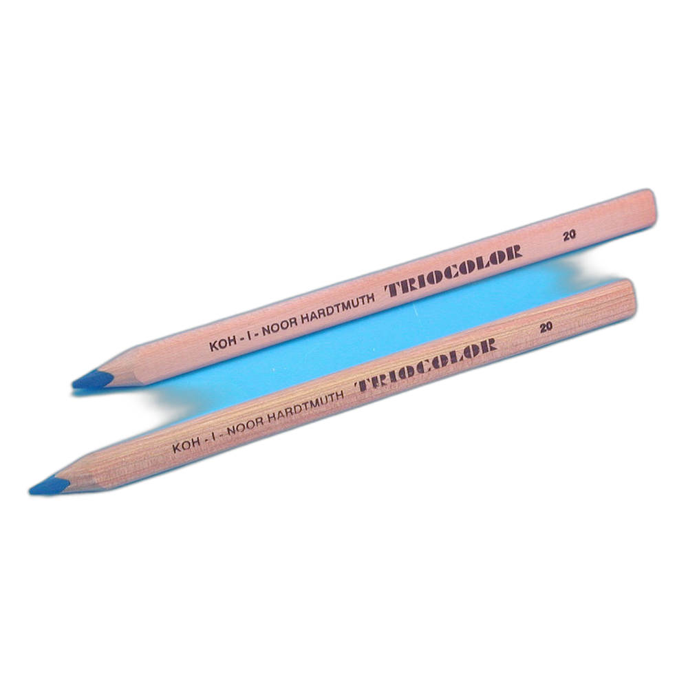 Koh-i-Noor Triocolor 3150 Jumbo Triangular Pencil Natural 20 Prussian Blue