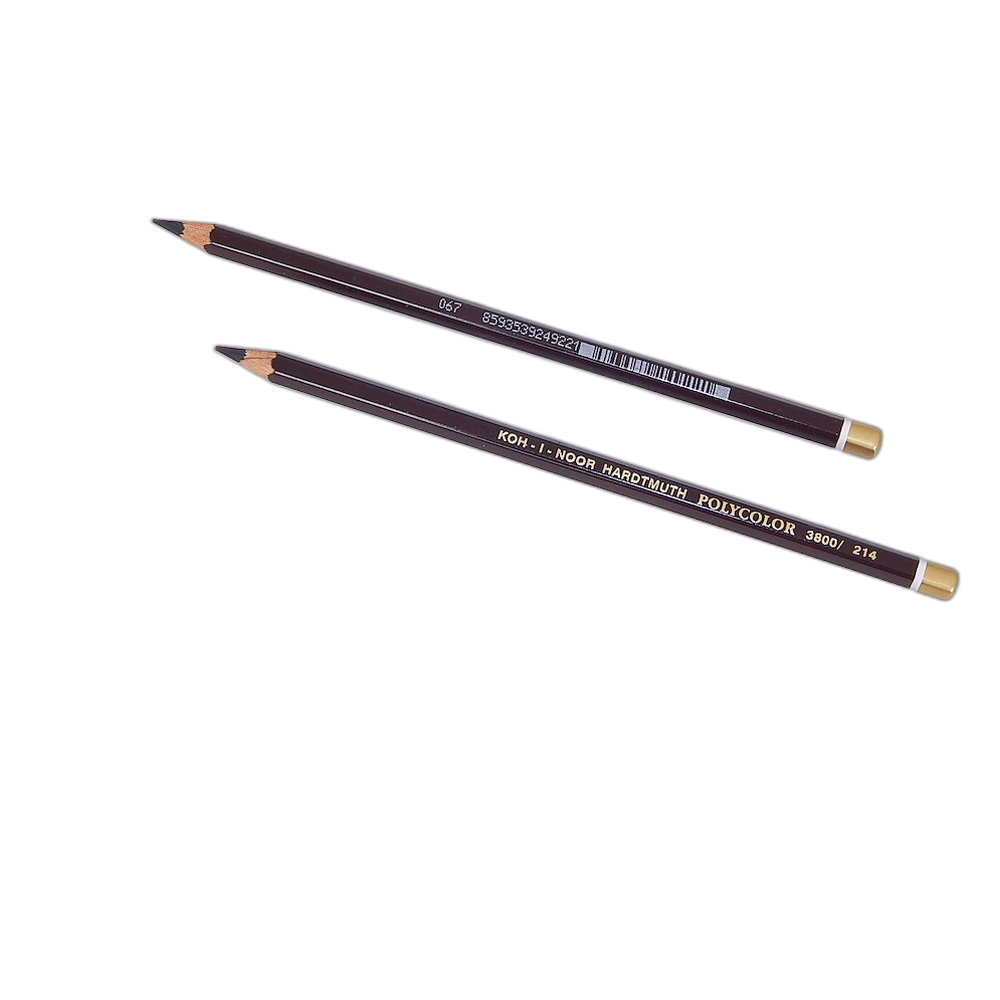 Koh-i-Noor Polycolor 3800 Artist Coloured Pencil 214 Dark Earth Brown
