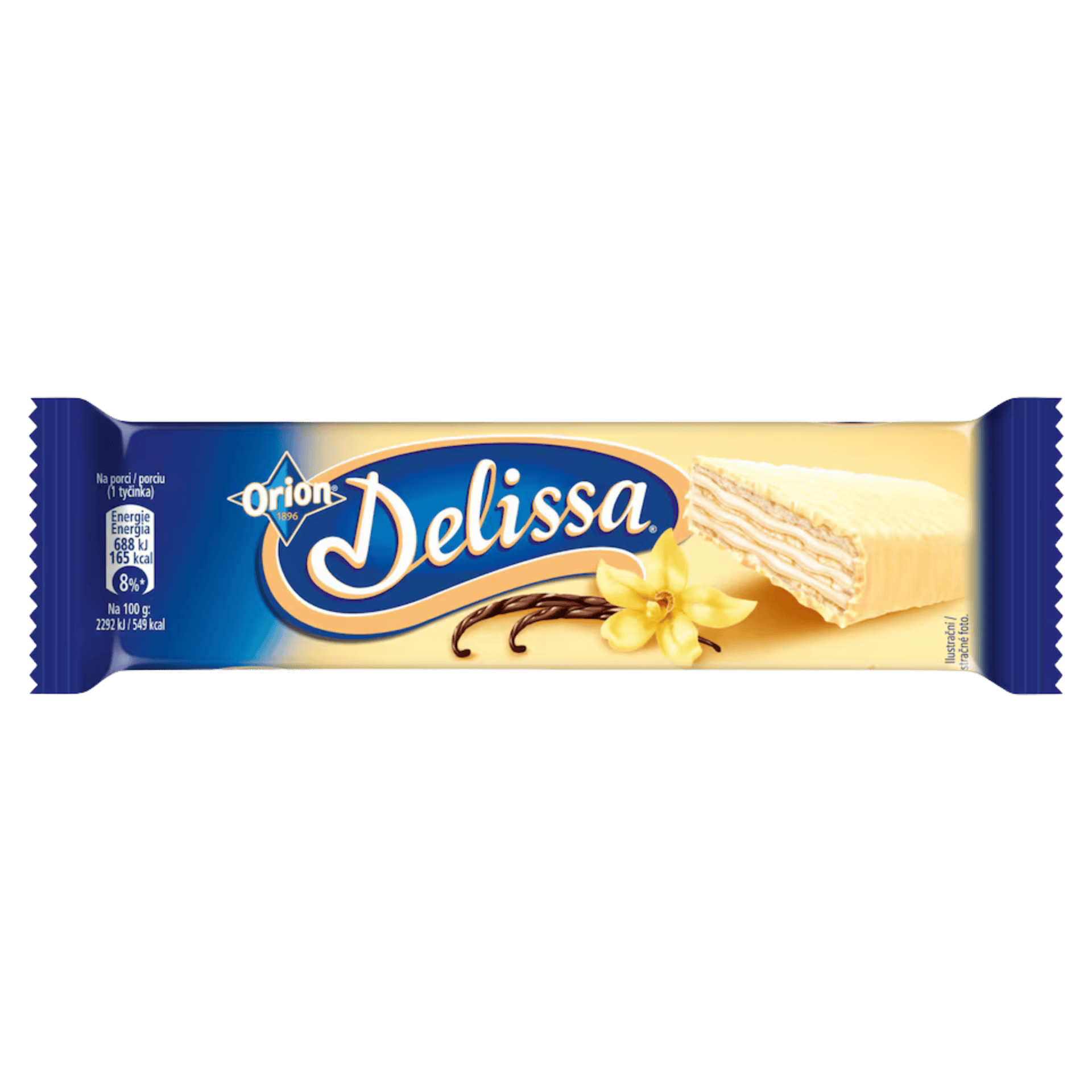 Orion Delissa Vanilla Wafer in White Chocolate / Delissa vanilkova oplatka v bile cokolade