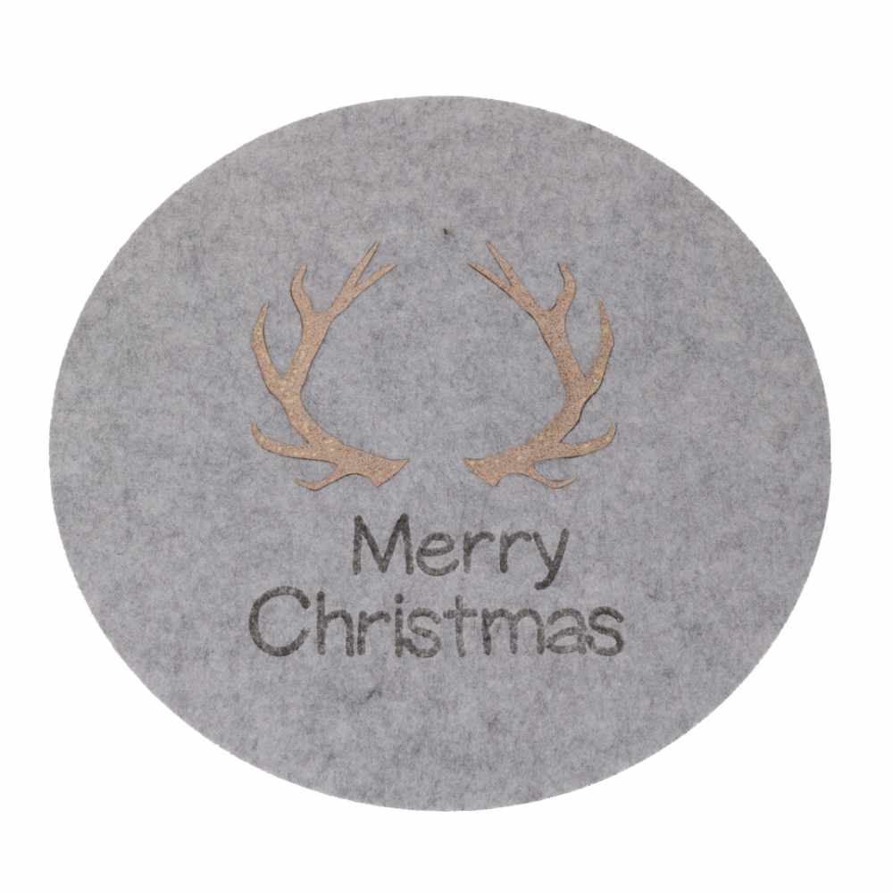 Christmas Round Placemats, Set of Two