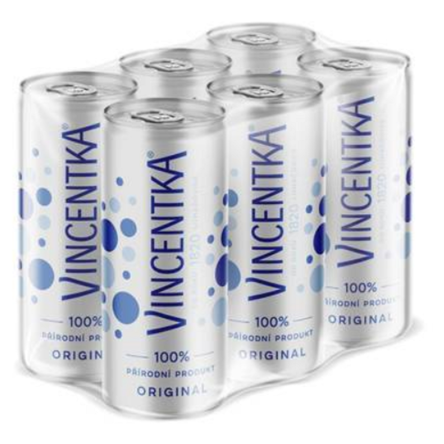 Vincentka Mineral Water 250 ml Can 6-PACK