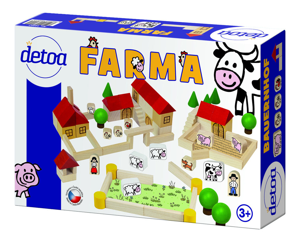 Drevena stavebnice Farma | Czech Toys | czechmovie