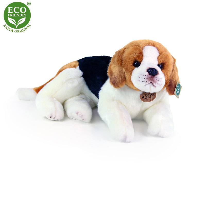 Plysovy pes bigl lezici 38 cm ECO-FRIENDLY | Czech Toys | czechmovie