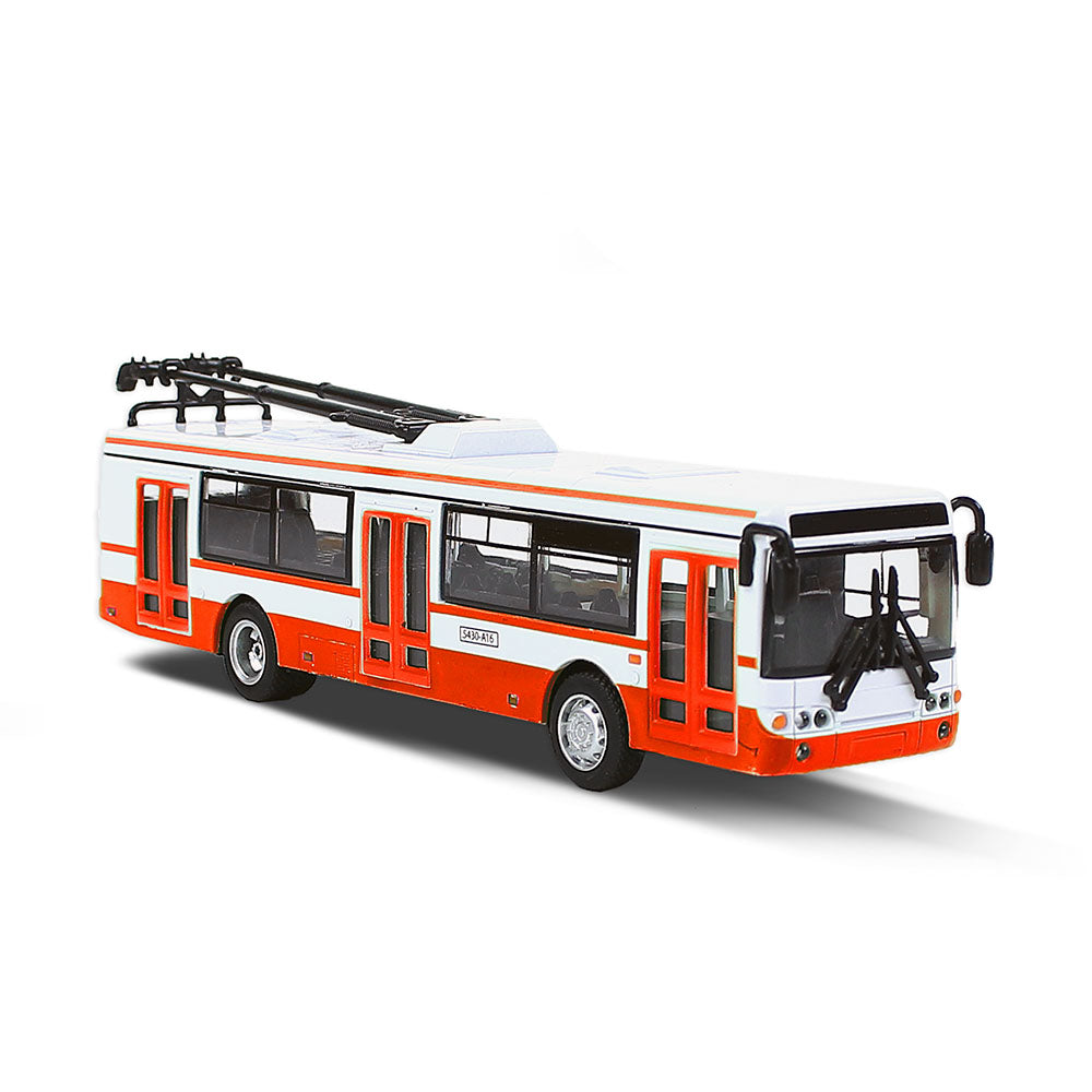 Kovovy trolejbus cerveny 16 cm | Czech Toys | czechmovie