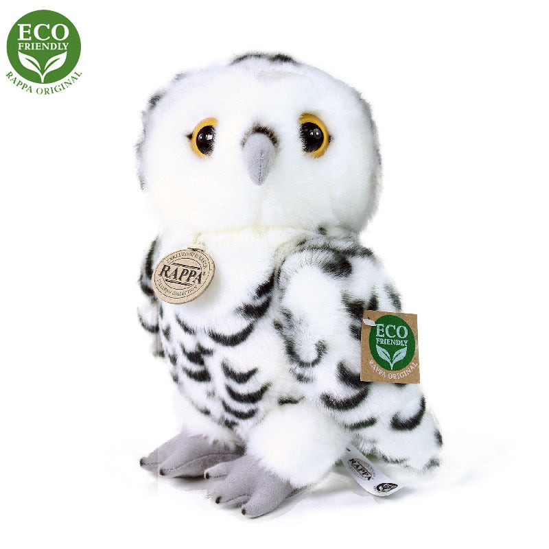 Plysova sova bila 25 cm ECO-FRIENDLY | Czech Toys | czechmovie