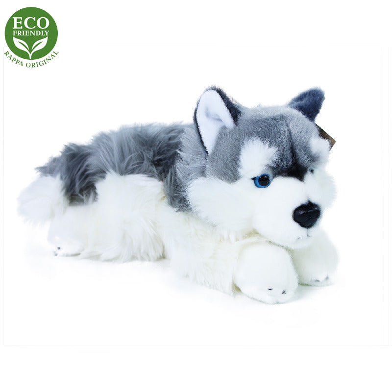 Plysovy pes husky lezici 30 cm ECO-FRIENDLY | Czech Toys | czechmovie