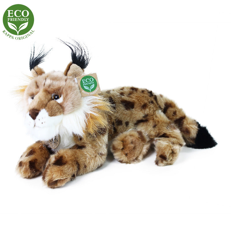 Plysovy rys lezici 28 cm ECO-FRIENDLY | Czech Toys | czechmovie