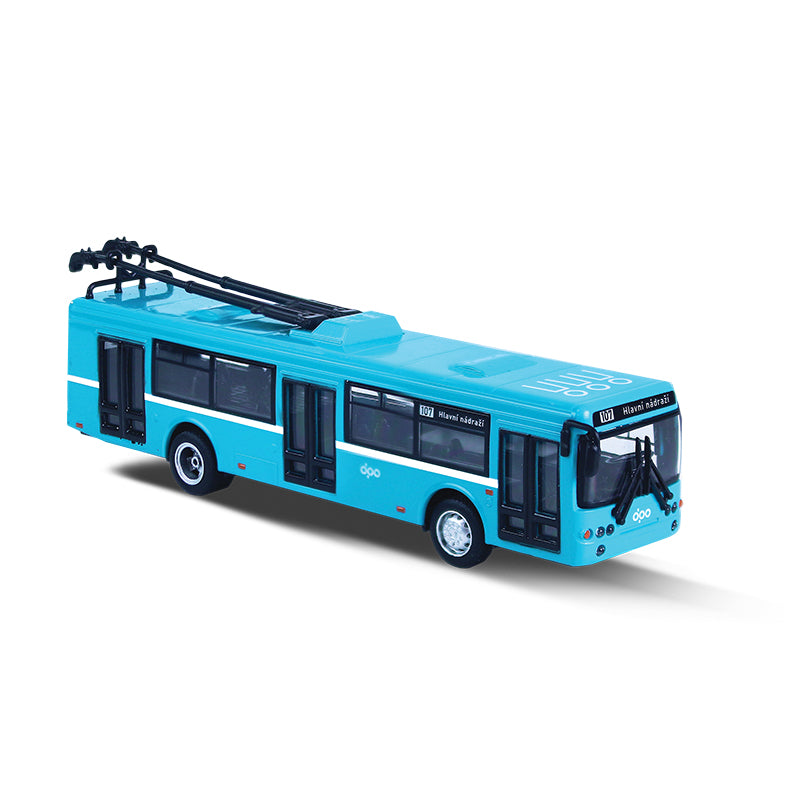 Kovovy trolejbus DPO Ostrava modry 16 cm | Czech Toys | czechmovie