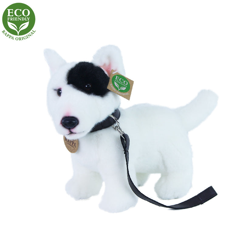Plysovy pes anglicky bulterier s voditkem stojici 23 cm ECO-FRIENDLY | Czech Toys | czechmovie