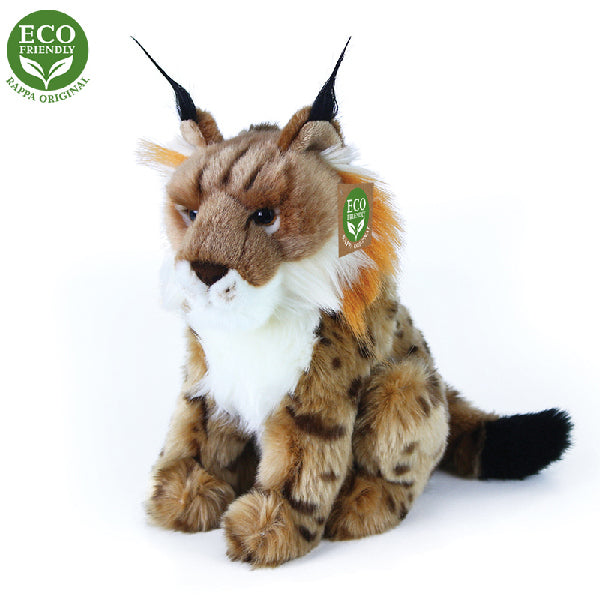 Plysovy rys sedici 25 cm ECO-FRIENDLY | Czech Toys | czechmovie