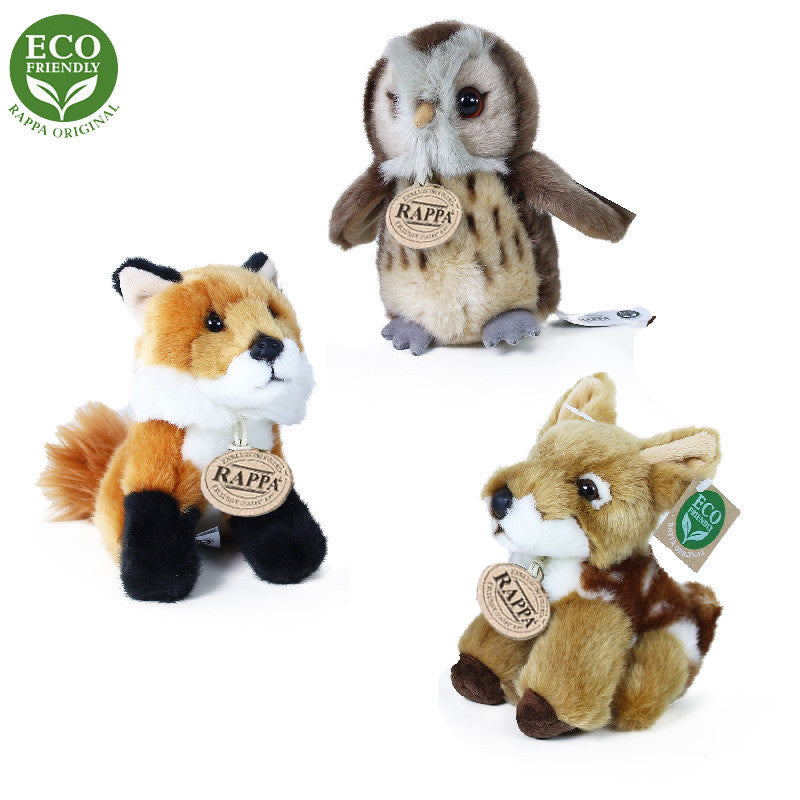 Plysova zvirata lesni II sed./st. 16 cm ECO-FRIENDLY | Czech Toys | czechmovie