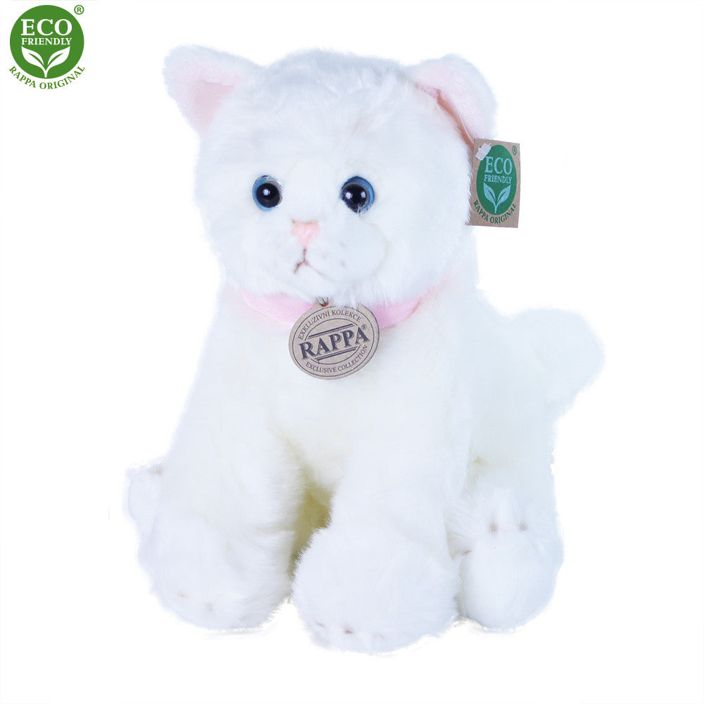 Plysova kocka sedici bila 25 cm ECO-FRIENDLY | Czech Toys | czechmovie