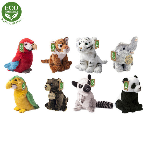 Plysova zvirata exoticka 8 druhu 15 cm ECO-FRIENDLY | Czech Toys | czechmovie