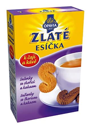 Opavia Zlate Esicka biscuits with cinnamon and cacao 220 g
