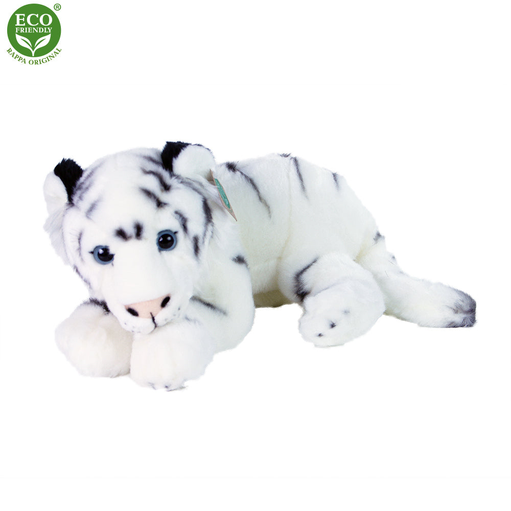 Plysovy tygr bily lezici 36 cm ECO-FRIENDLY | Czech Toys | czechmovie